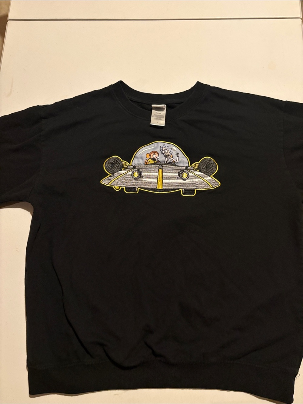 Black Rick & Morty UFO Graphic Tee